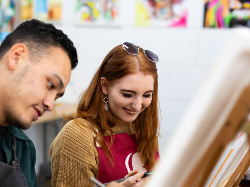 painting class for team building